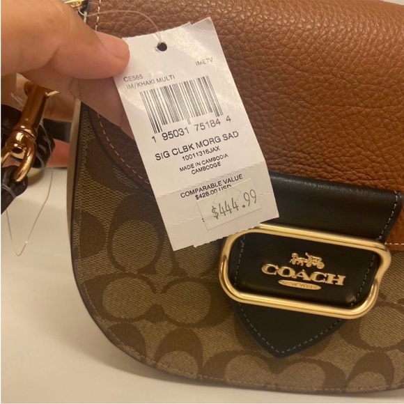 Coach Morgan Saddle Bag In Colorblock Signature Canvas CE565 - Picture 12 of 12